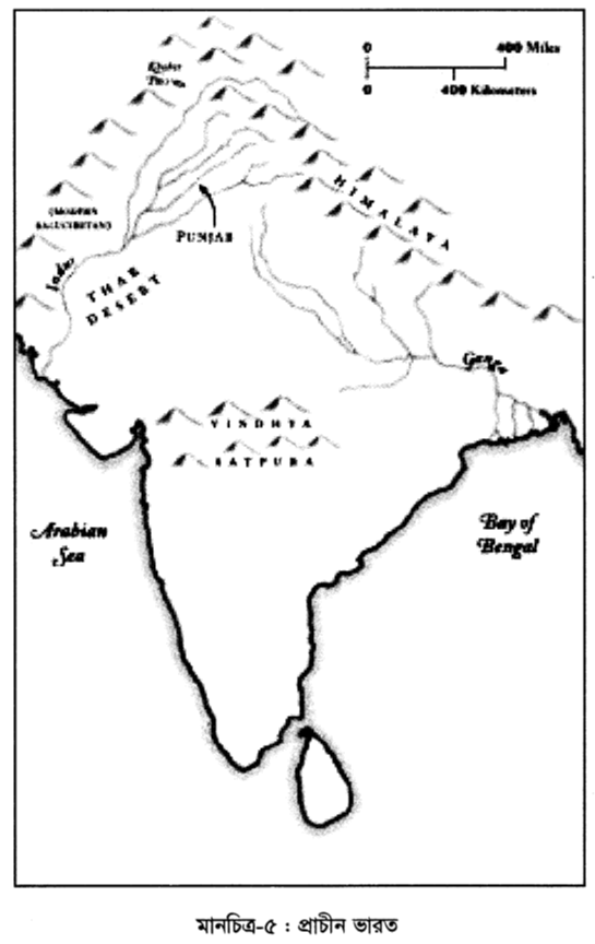 মানচিত্র-৫ : প্রাচীন ভারত 